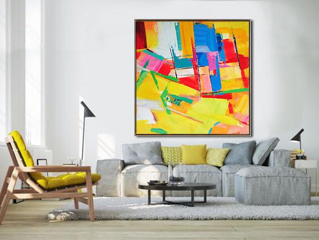 Palette Knife Contemporary Art #L44A - Click Image to Close